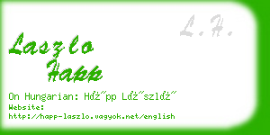 laszlo happ business card